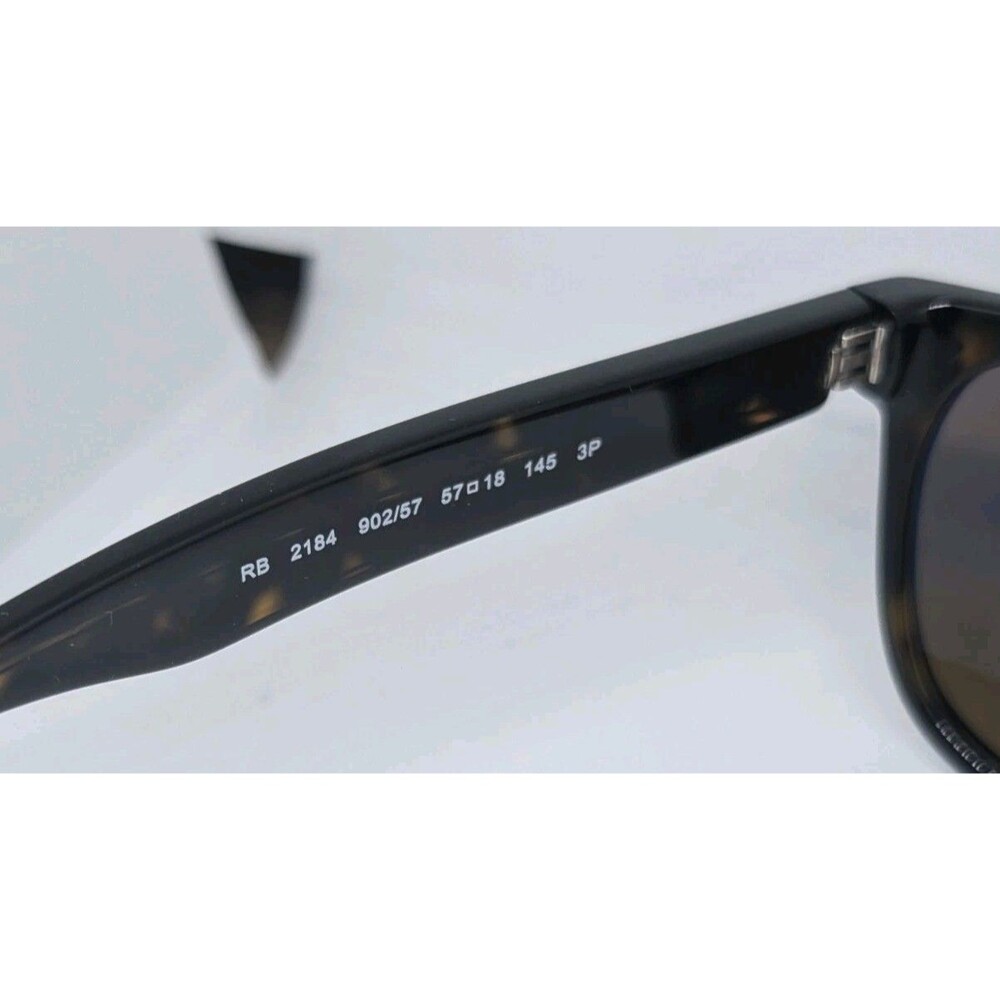 Ray-Ban RB2184 902/57 Polarized Sunglasses Havana Brown 57-18 145 w/ Case - Picture 9 of 10